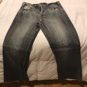 575 brand jeans 34w 32L black/grey