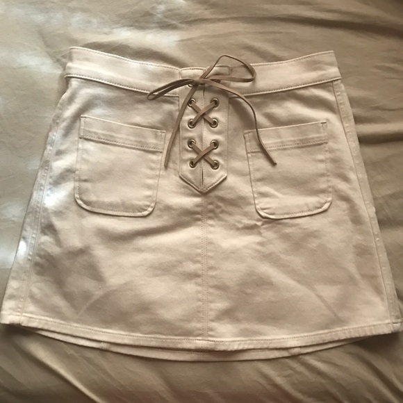 Cream A-line skirt - Picture 5 of 7