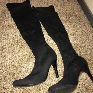 Nine West over the knee black boots