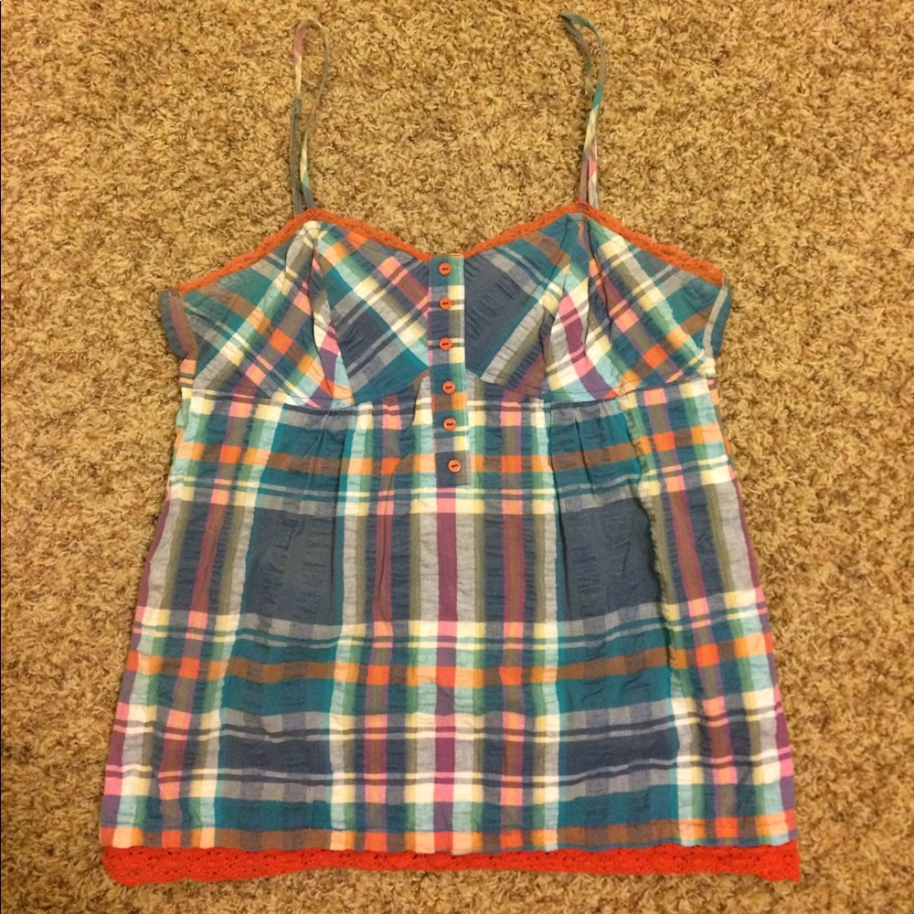 Plaid Multi-color Tank