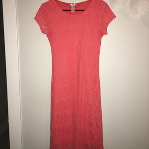 DownEast Coral Crochet Dress size 6