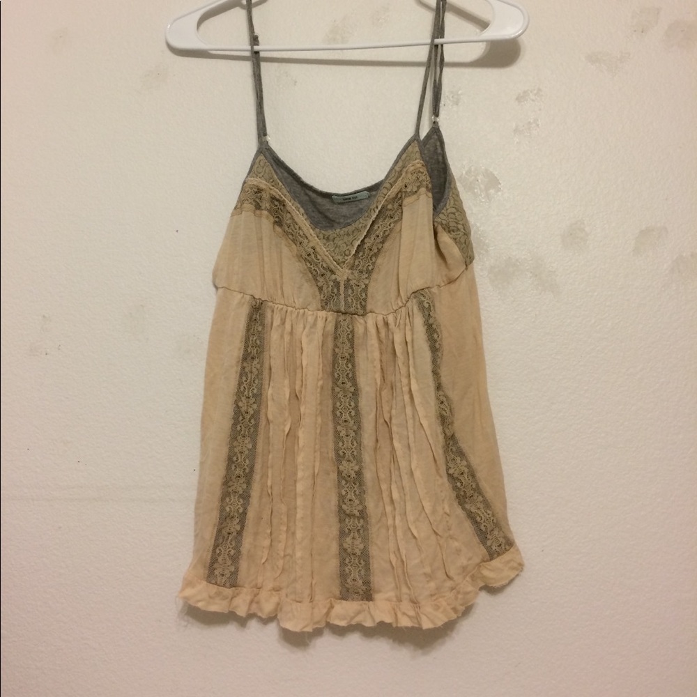 Blush and Grey Kimchi Blue Babydoll Tank