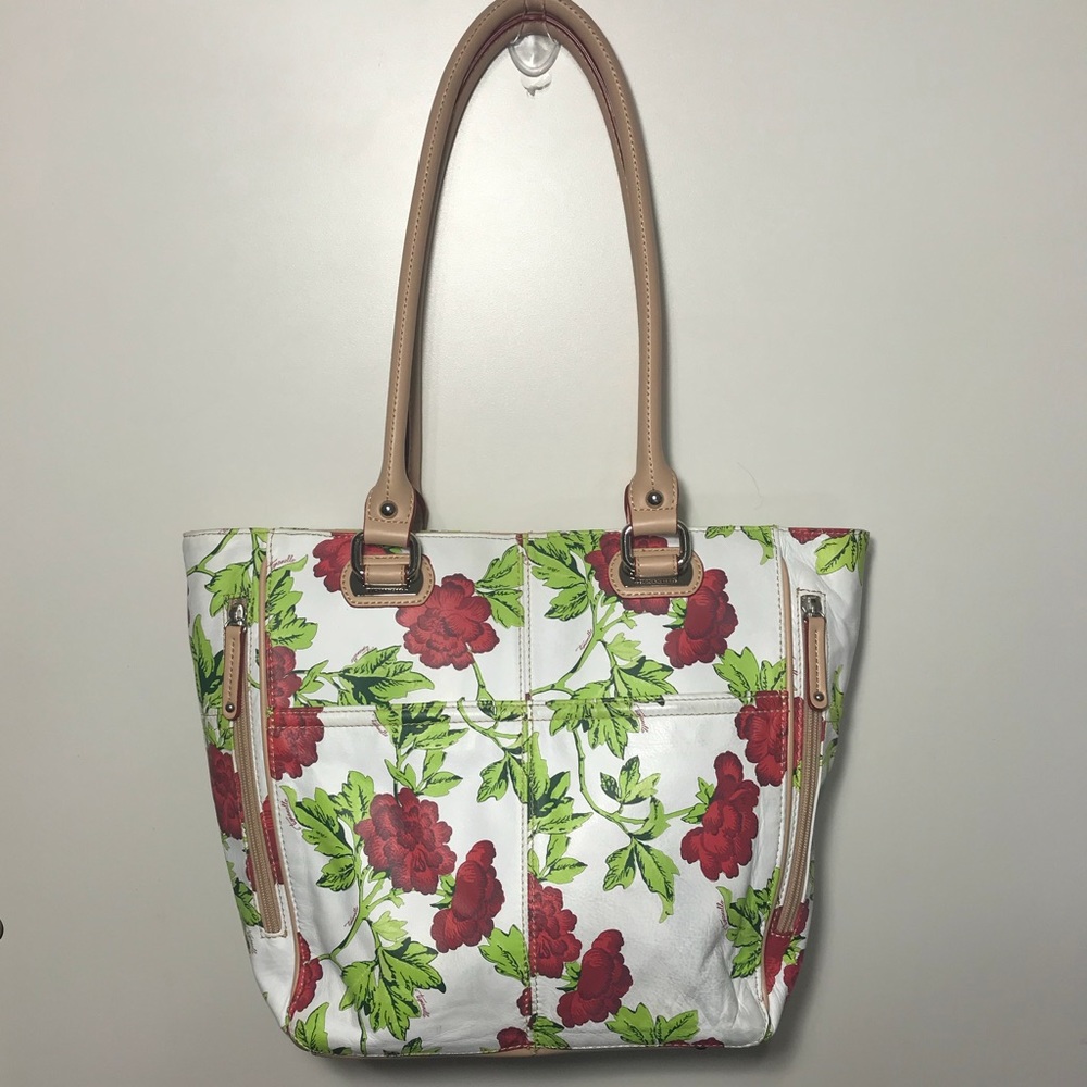 TIGNANELLO Bed of Roses Red/White Tote