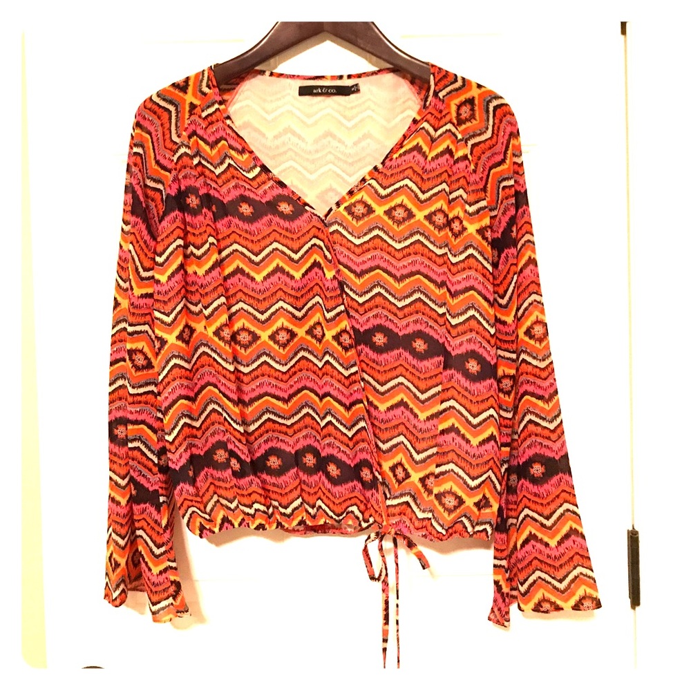 Gorgeous multi-print sexy blouse