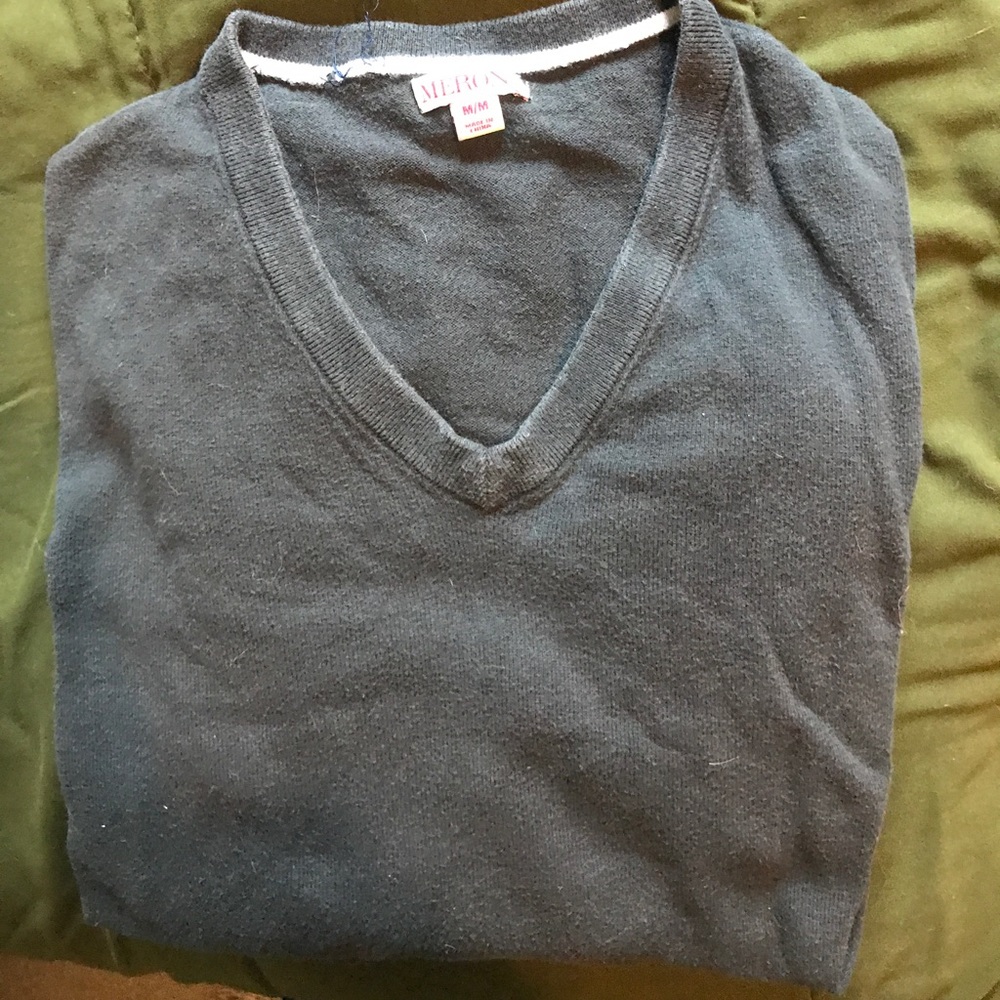 Navy V-Nexk Sweater