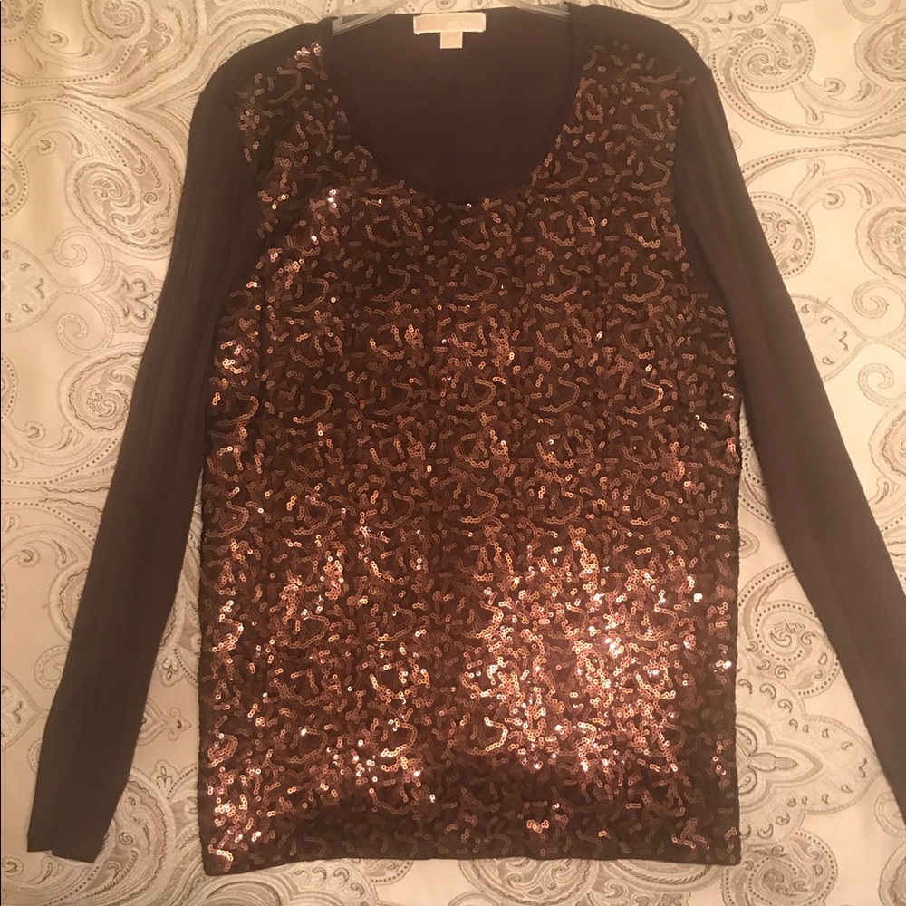Long sleeve brown top
