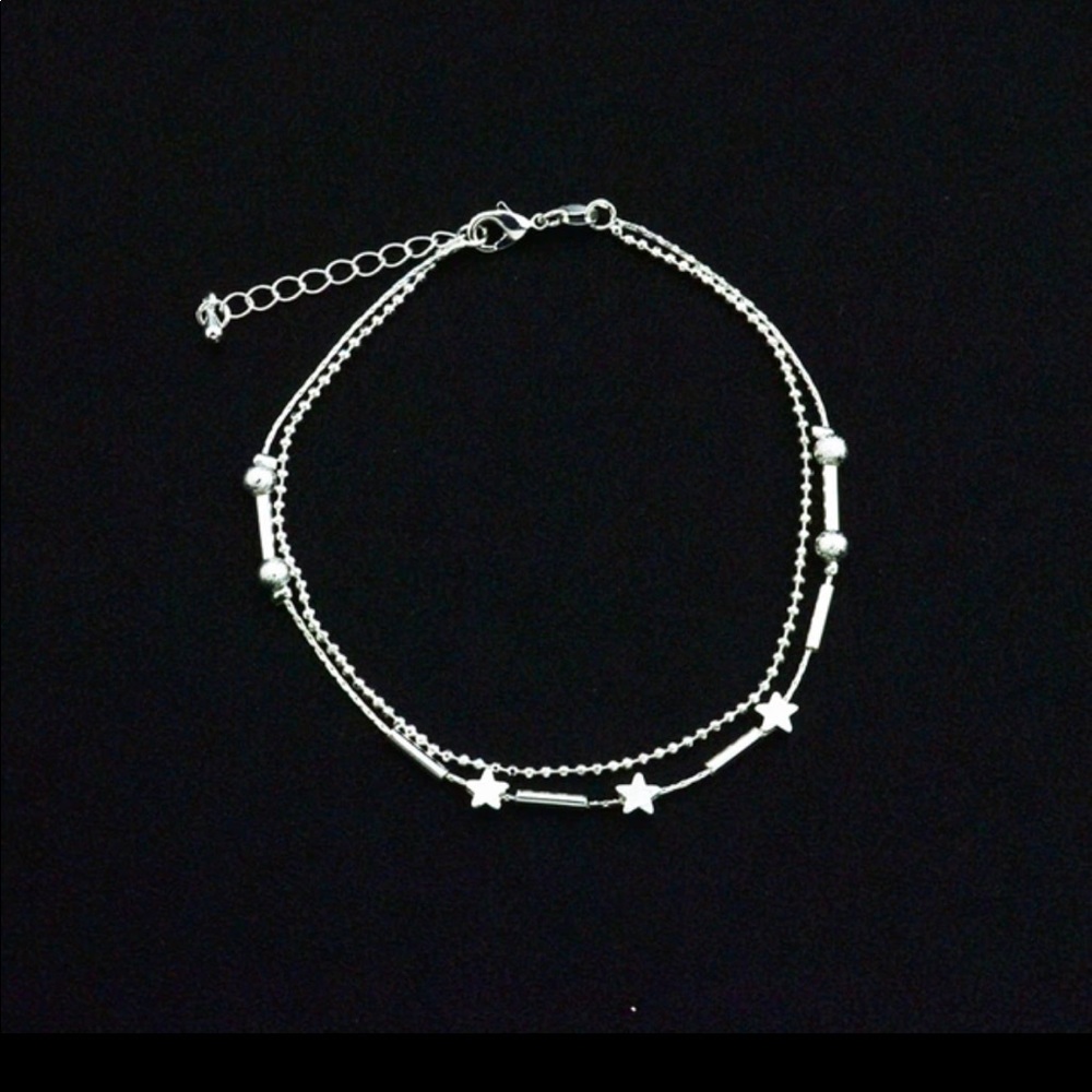 💕 Super cute silver anklet for women