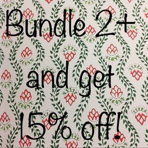 Bundle 2+ and get 15% off!
