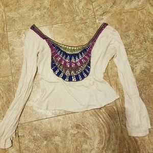 Peasant Top with crochet