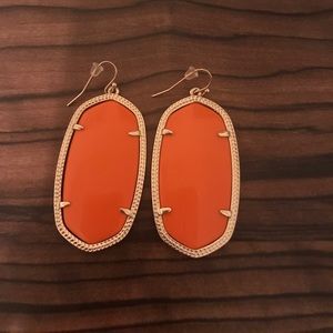 Orange Kendra Scott earrings
