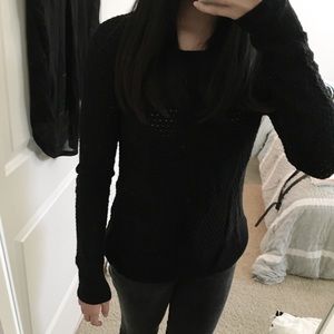 black knit sweater
