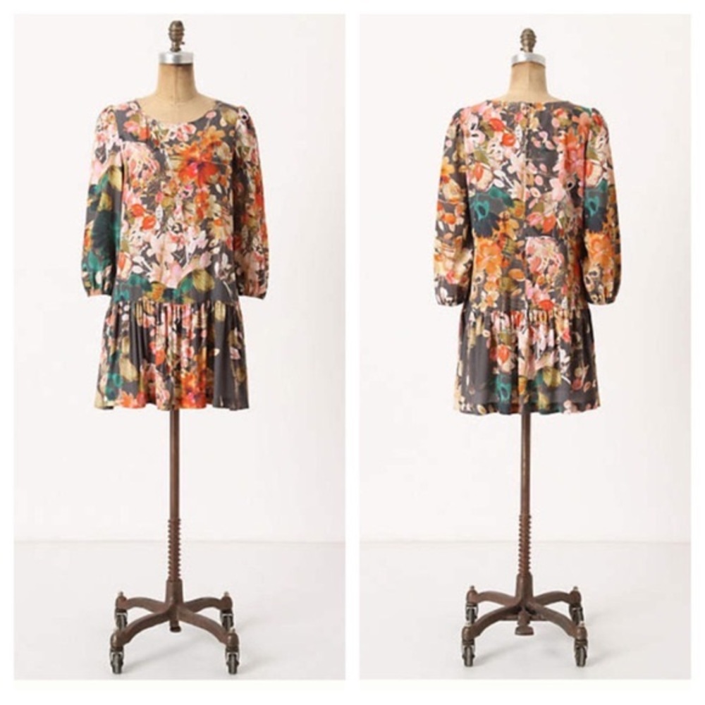 Anthropologie floral tunic dress size 6