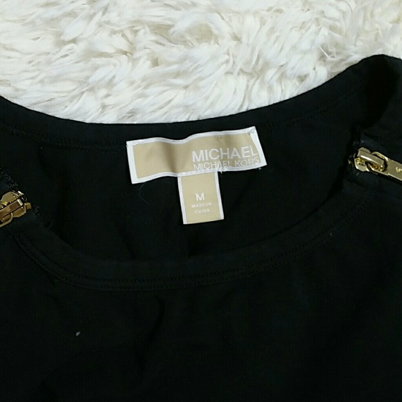 MICHAEL Michael Kors black side shirred top - Picture 4 of 7
