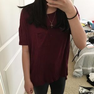 maroon tee