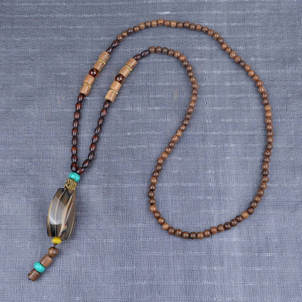 |Vintage| Nepal Ethnic Sandalwood Necklace