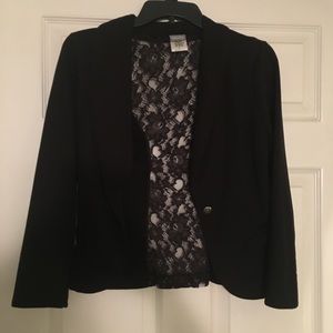 Black blazer with lace jacket size S