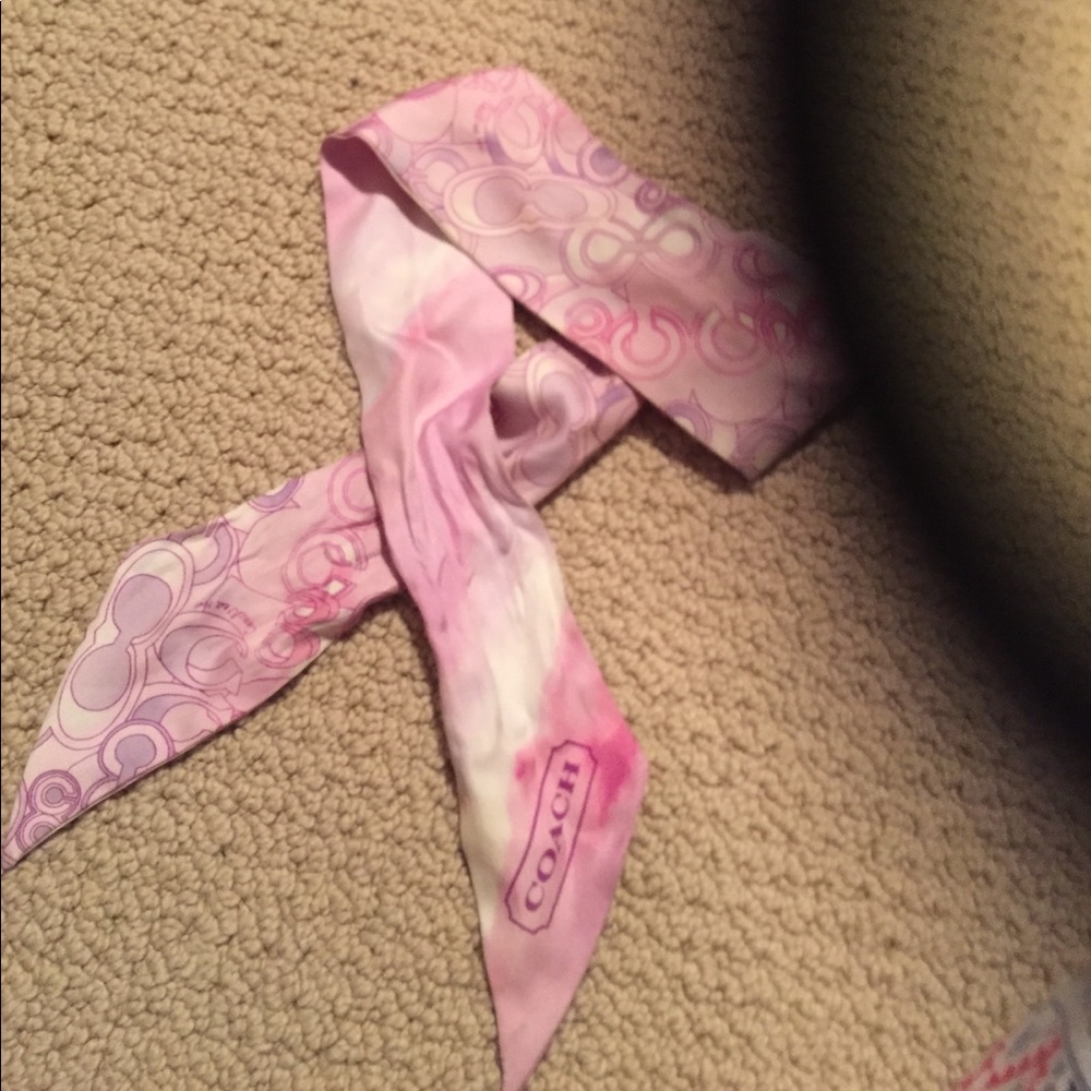 COACH LILAC SILK NECK TIE