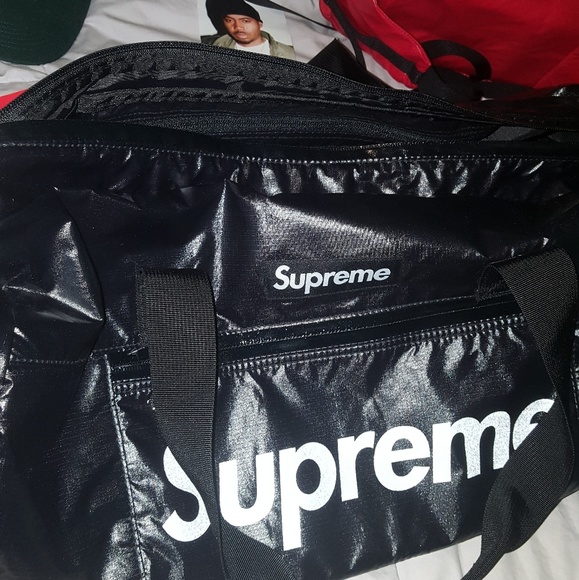 Supreme black duffle