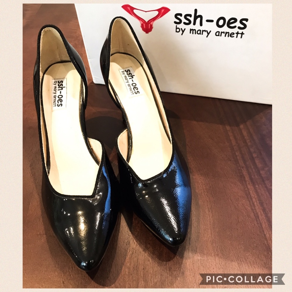Mary Arnett Black Leather Shoes