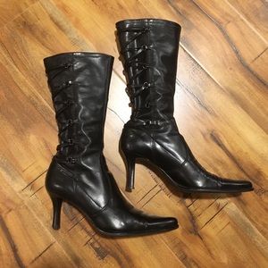 Franco Sarto black mid-calf boots