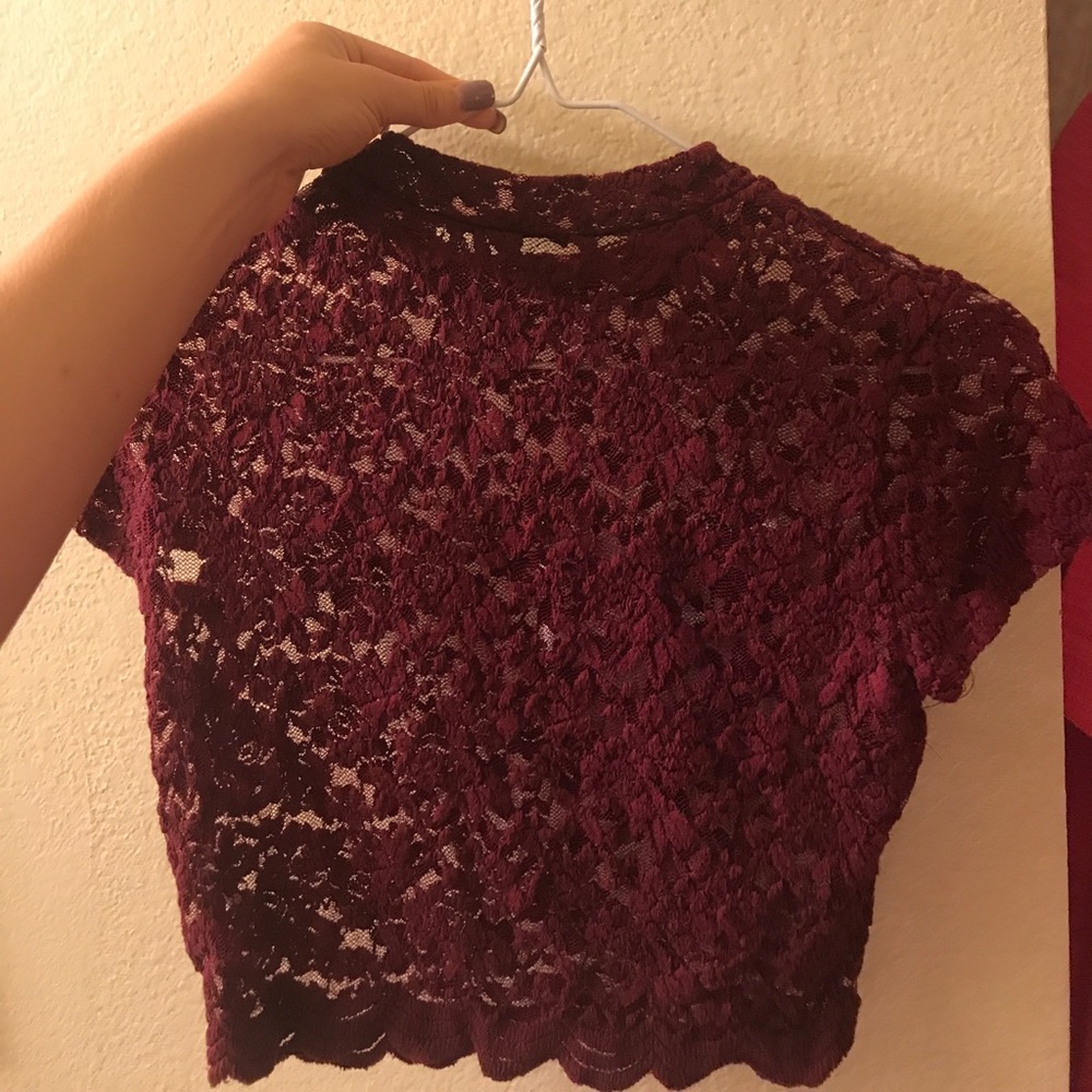 Lace see through top