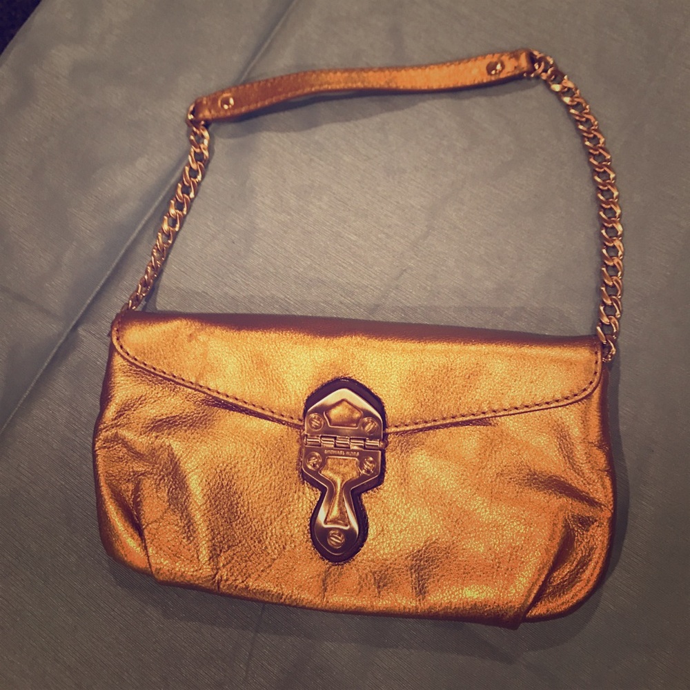NWOT Micheal Kors gold Purse