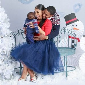 NAVY BLUE TULLE SKIRT