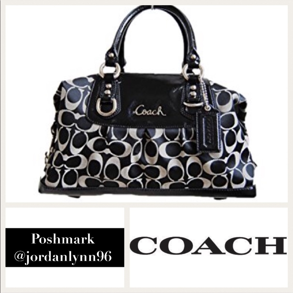 COACH Ashley Signature Sateen Satchel!
