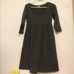F21 Grey 3/4 Sleeve Babydoll Dress