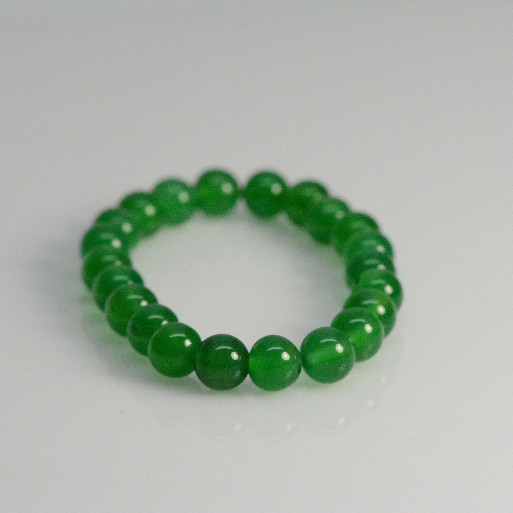 Dyed Chalcedony bracelet green - stretch bracelet