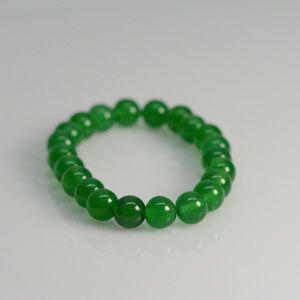 Dyed Chalcedony bracelet green - stretch bracelet