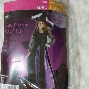 Girl's Goth Maiden Witch Costume