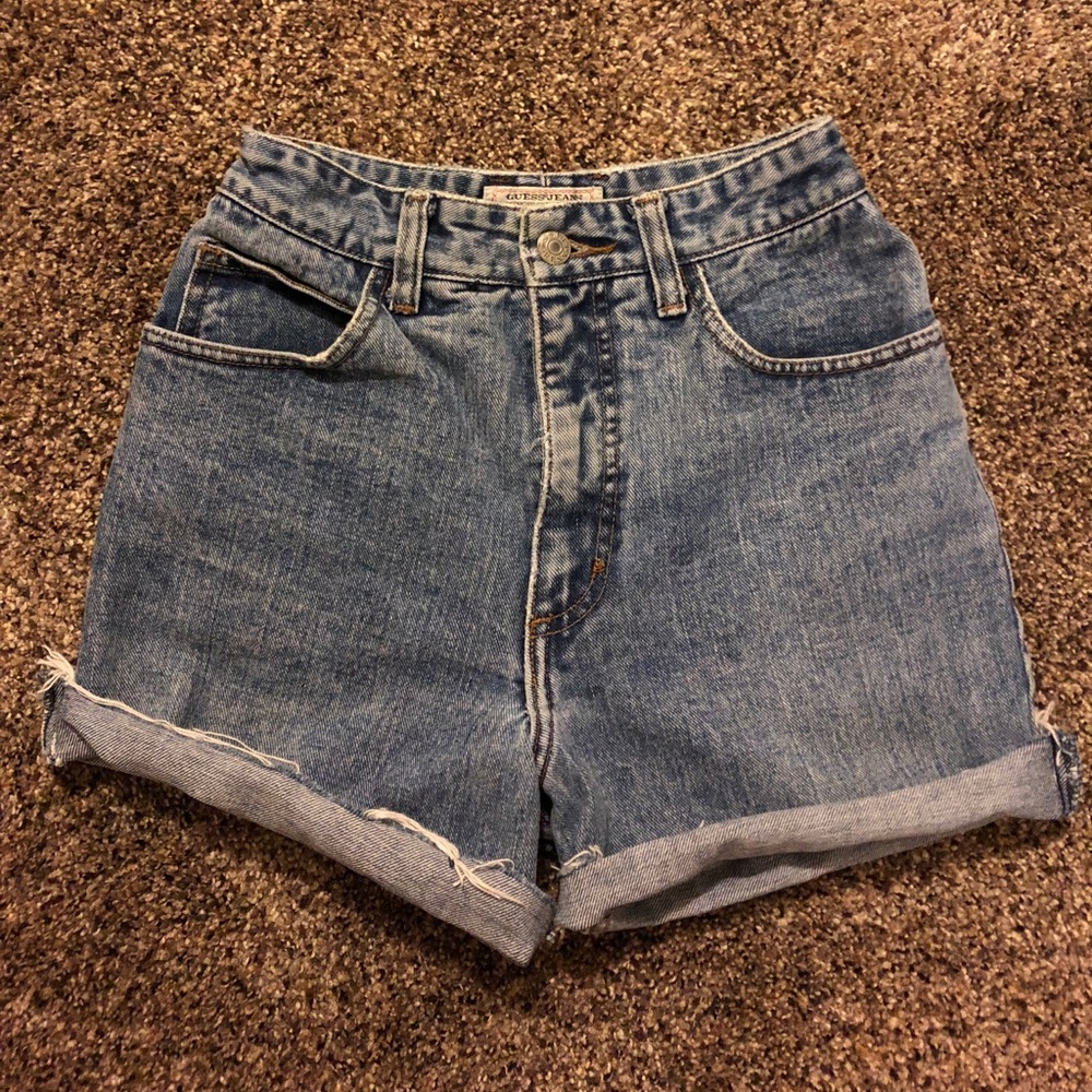 Guess High Waisted Denim Shorts Size 26