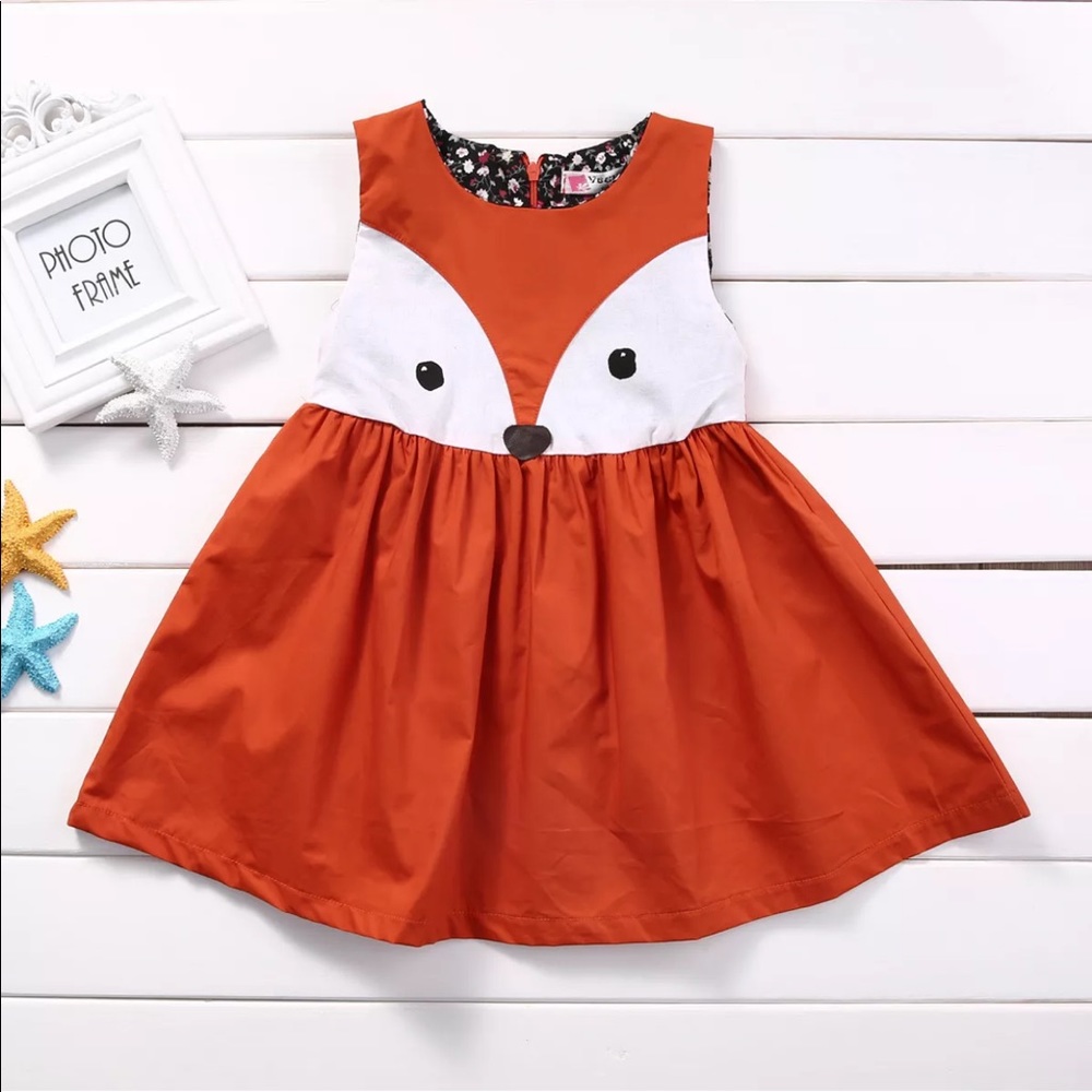 Toddler and girls fox 🦊 dress - Picture 1 of 7