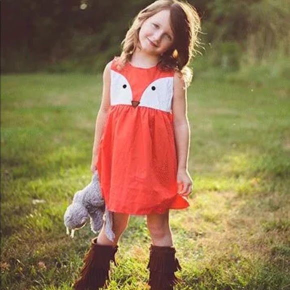 Toddler and girls fox 🦊 dress - Picture 3 of 7
