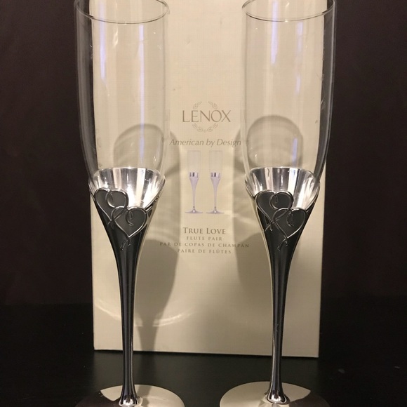 Lenox True Love Flutes, Set of 2 - Picture 2 of 2