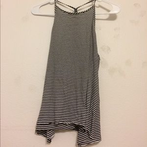 Hollister High Neck Racerback Stripe Tank
