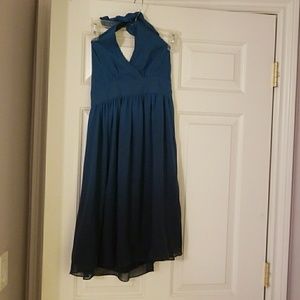 EXPRESS teal halter dress