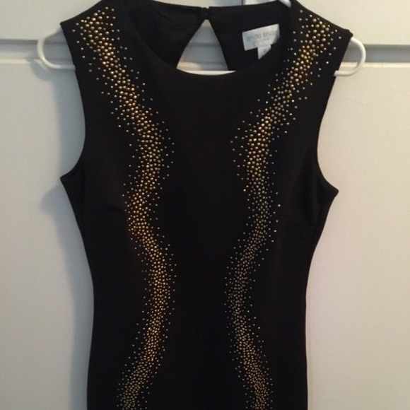 Black fitted evening dress - Picture 1 of 4
