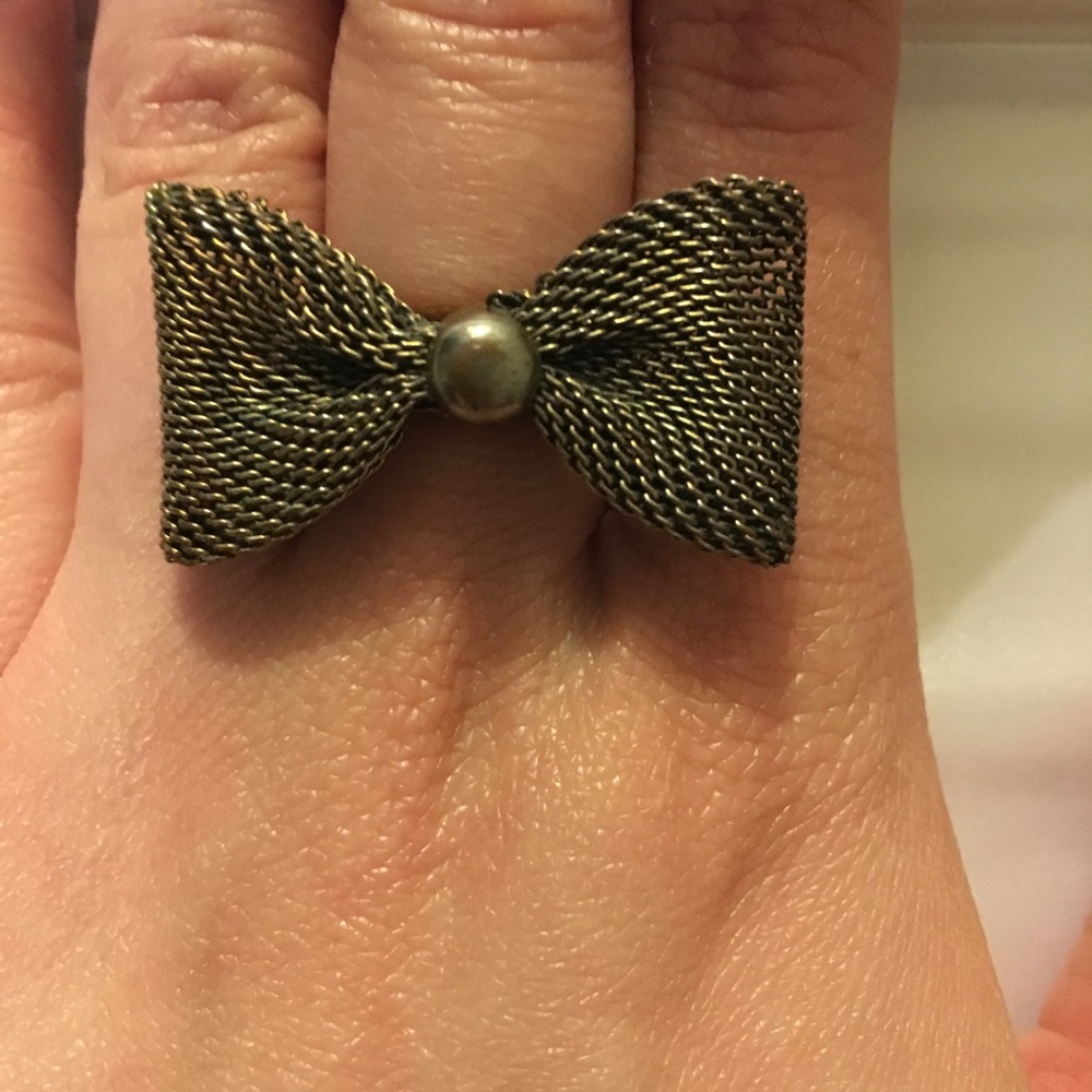 Bronze Mesh bow ring