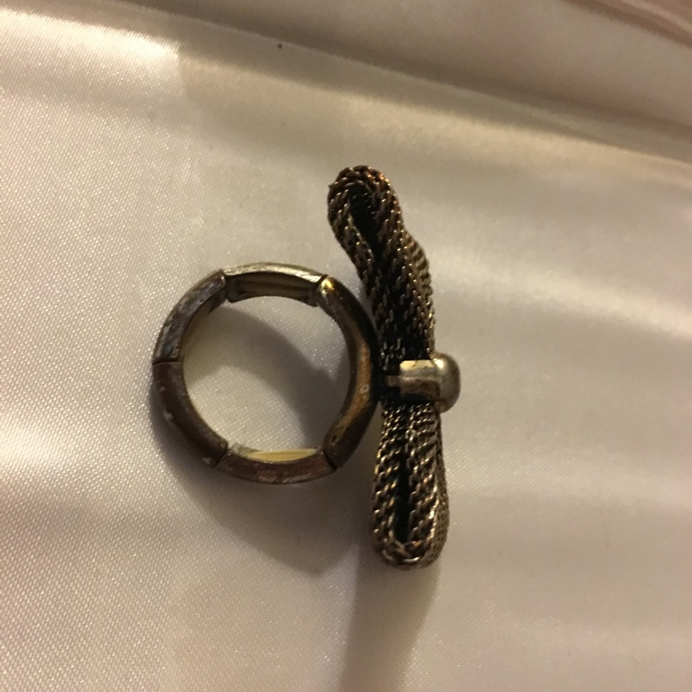 Bronze Mesh bow ring - Picture 5 of 6