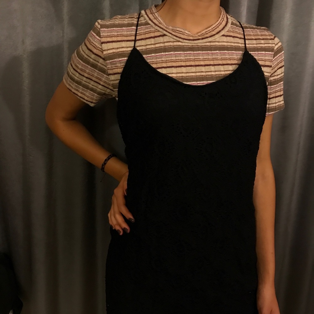 Black slip dress