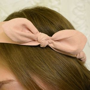 Charming Charlie Pink Suede Headwrap