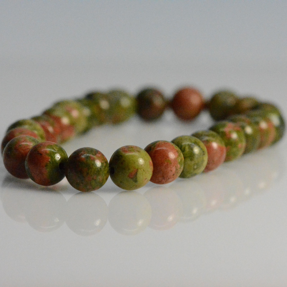 Unakite bracelet - stretch bracelet gemstone