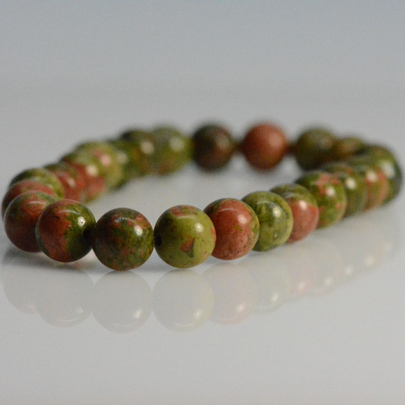 Unakite bracelet - stretch bracelet gemstone - Picture 1 of 5