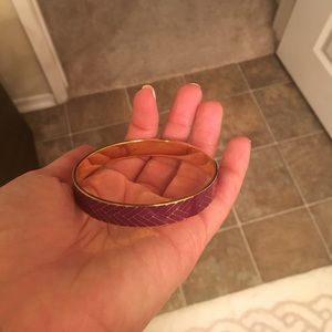 J. Crew gold and purple bracelet