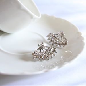 SALE! Crystal Ear Jackets, Jacket Fan Earrings