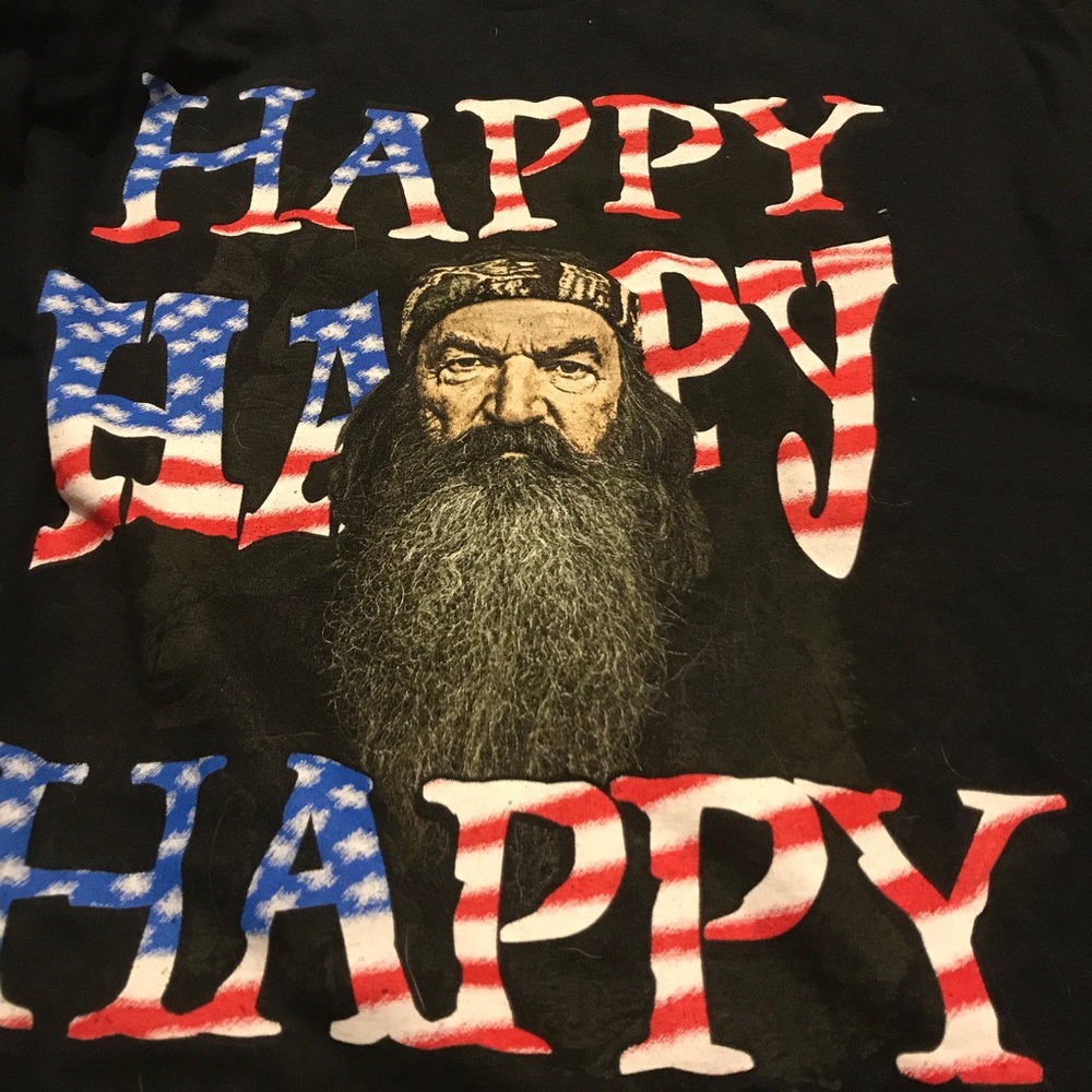 Happy Happy Happy Red white blue flag Duck Dynasty