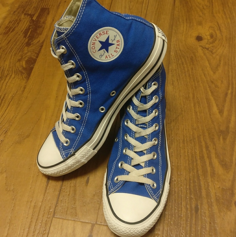 Blue High Top Converse
