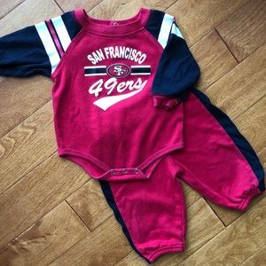 NFL 49ers Infant Sweater Onesie and Sweat Pants